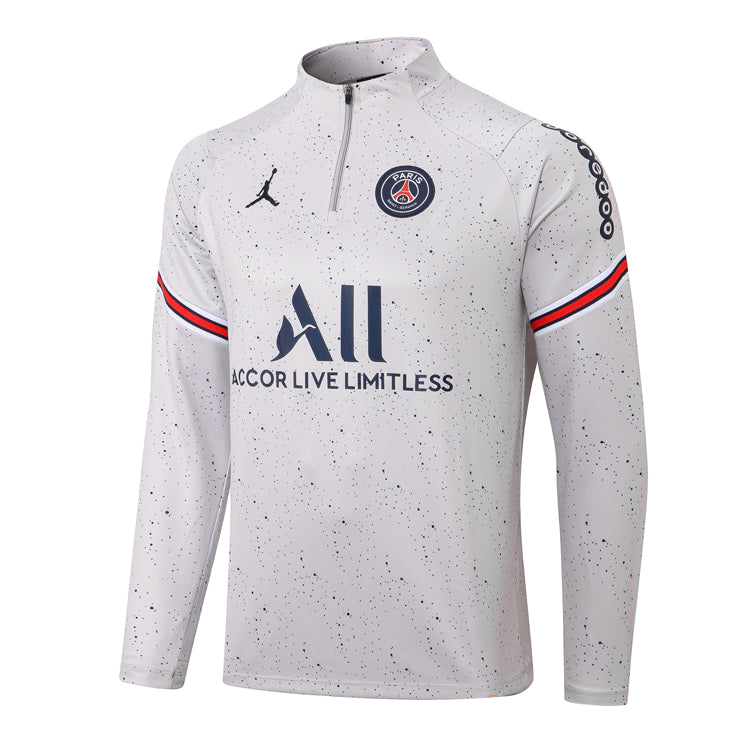 Conjunto PSG Ziper Curto Cinza
