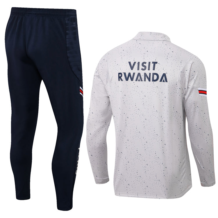 Conjunto PSG Ziper Curto Cinza
