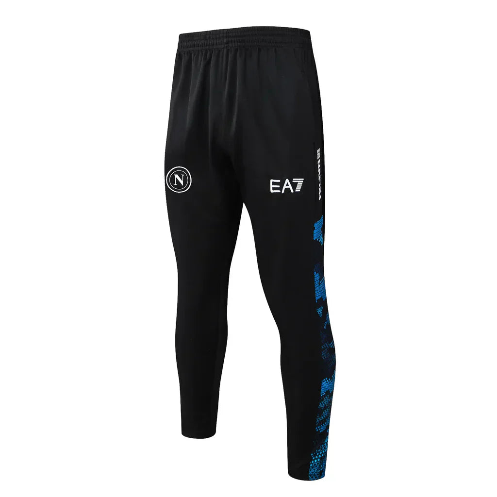 Conjunto Napoli Zíper Curto Treino Preto 2024/25