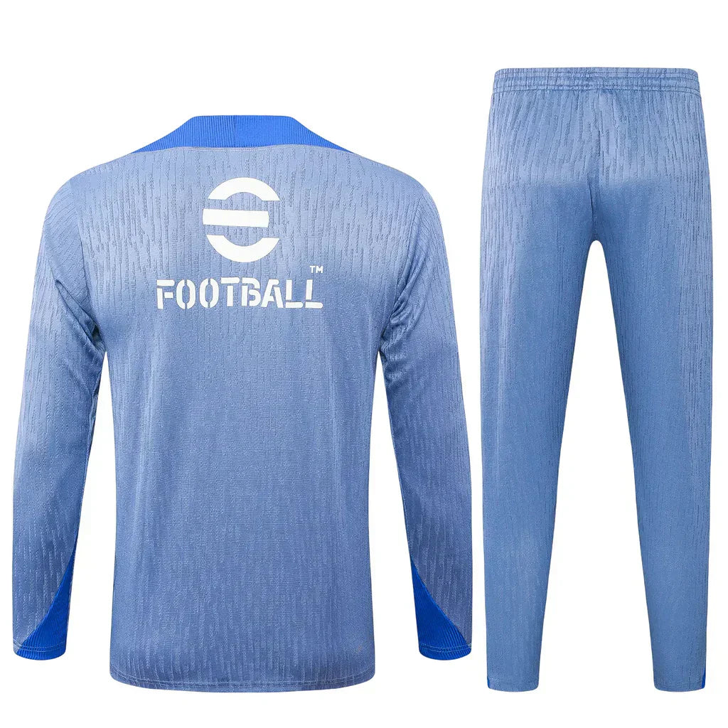 Conjunto Inter de Milão Zíper Curto Treino Azul Claro 2024/25