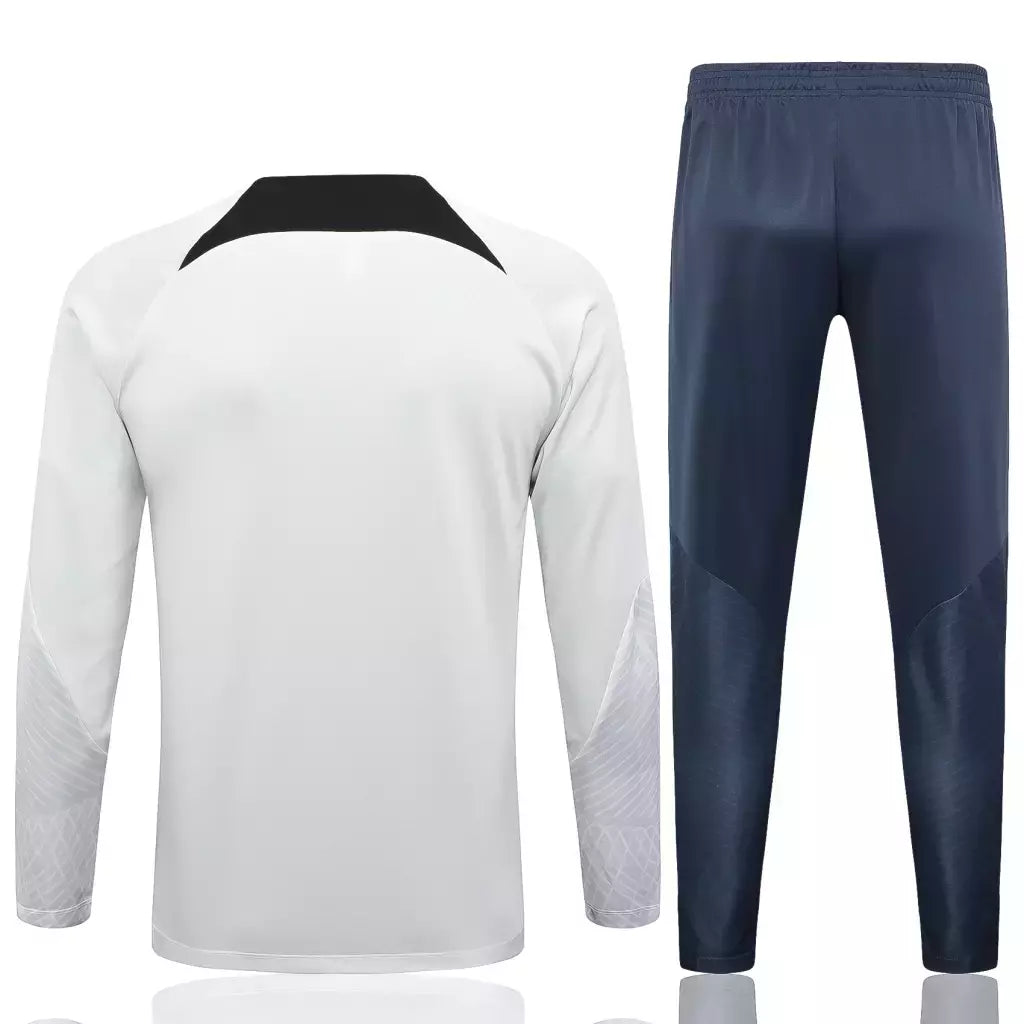 Conjunto Corinthians Zíper Curto 2024/25 - Branco e Azul